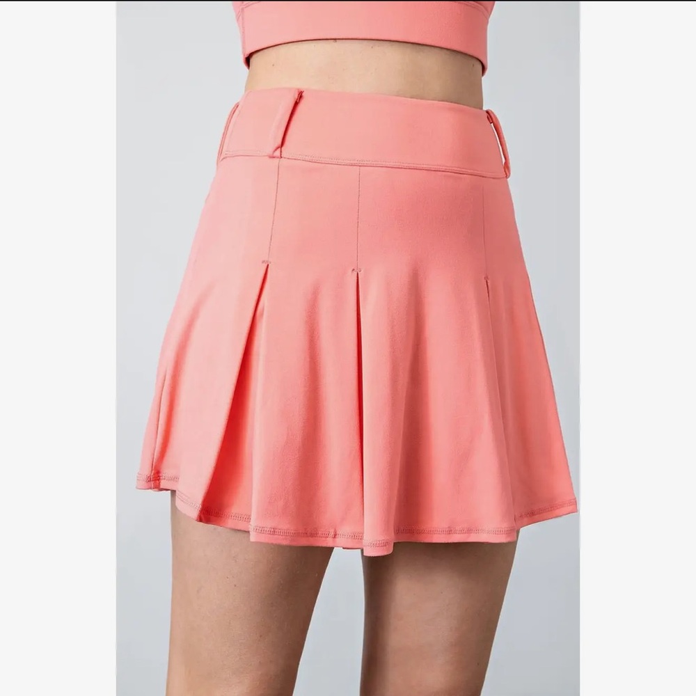 Rae mode s7015 coral rose butter pleat golf skort nwt - Picture 3 of 6